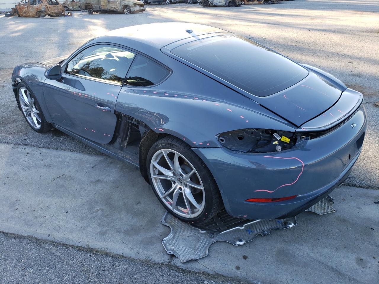 2018 Porsche Cayman VIN WP0AA2A86JK261219 Copart auction photo, front end / side damage thumbnail 2