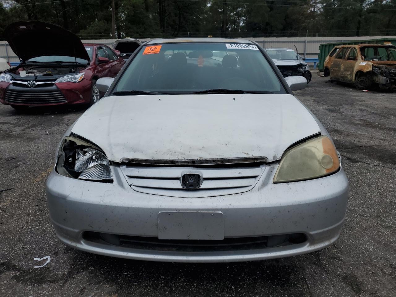 2003 Honda Civic VIN 2HGES26783H567168 Copart auction photo, rear end / front end damage thumbnail 5