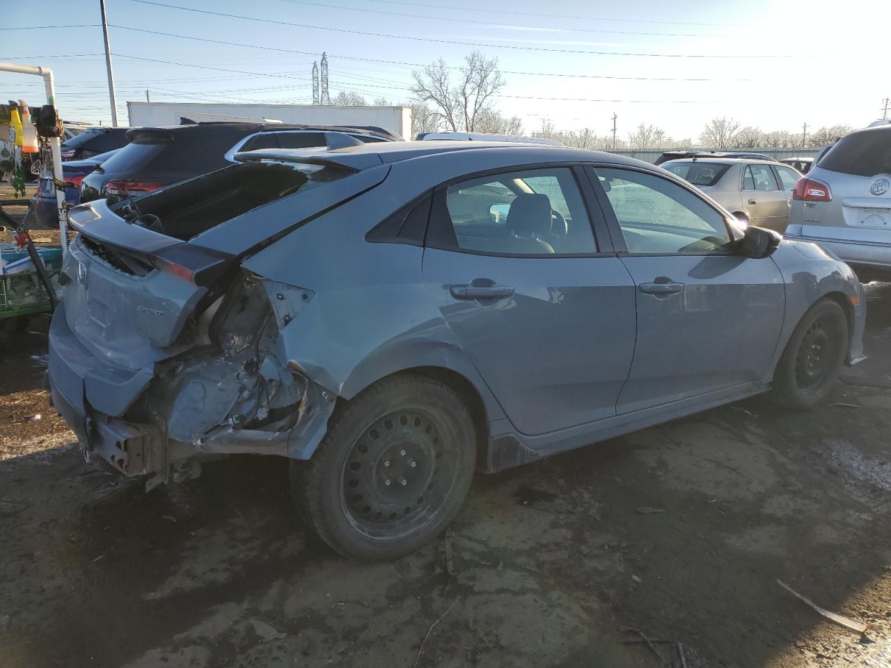 2018 Honda Civic VIN SHHFK7H40JU216680 Copart auction photo, rear end / side damage thumbnail 3