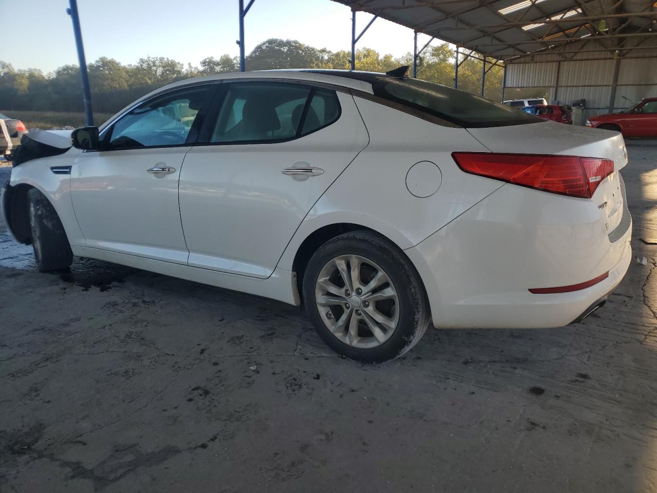 2013 KIA Optima VIN 5XXGN4A70DG132456 Copart auction photo, front end / minor dent/scratches damage thumbnail 2