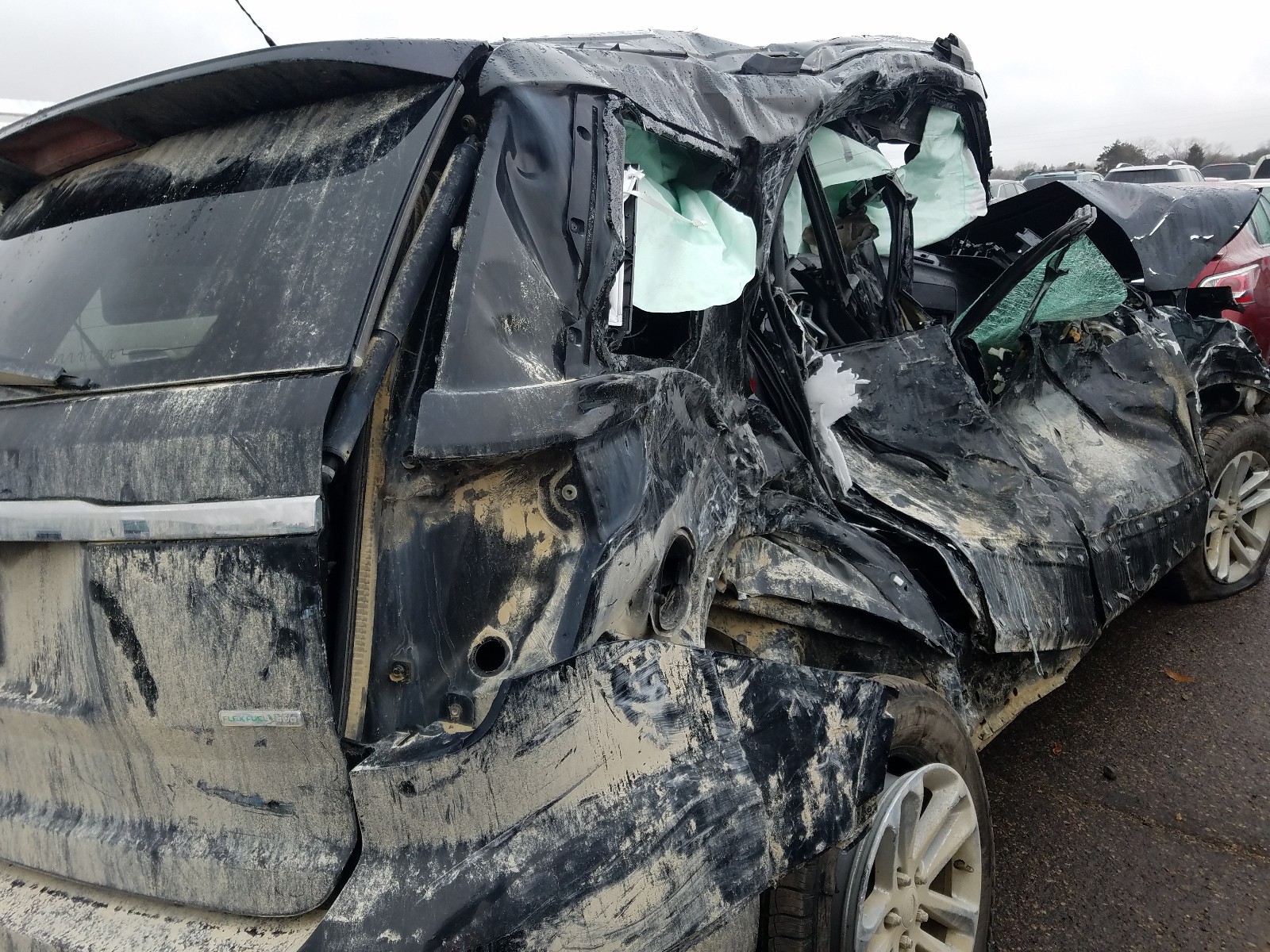 2014 Ford Explorer VIN 1FM5K8D84EGC41164 Copart auction photo, rollover damage thumbnail 9
