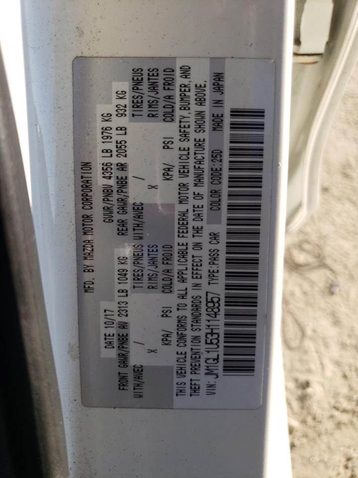2017 Mazda 6 VIN JM1GL1U53H1148957 Copart auction photo, rear end / minor dent/scratches damage thumbnail 13