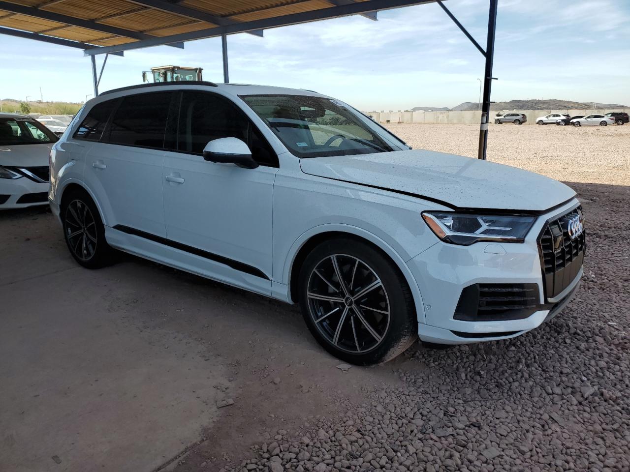 2022 Audi Q7 VIN WA1VXBF73ND014986 Copart auction photo, front end / side damage thumbnail 4