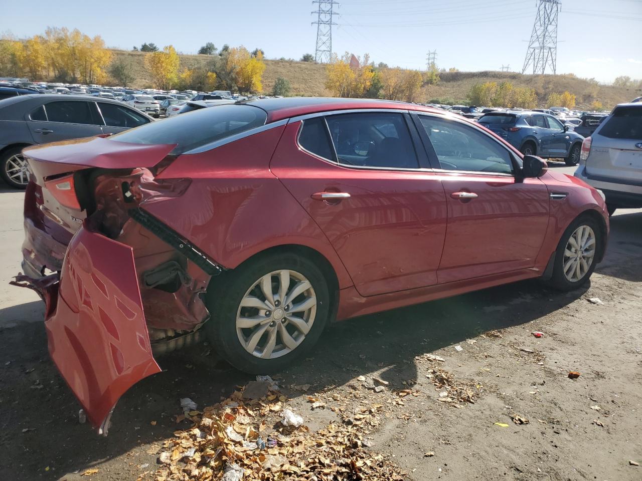2015 KIA Optima VIN 5XXGN4A72FG415329 Copart auction photo, rear end / front end damage thumbnail 3