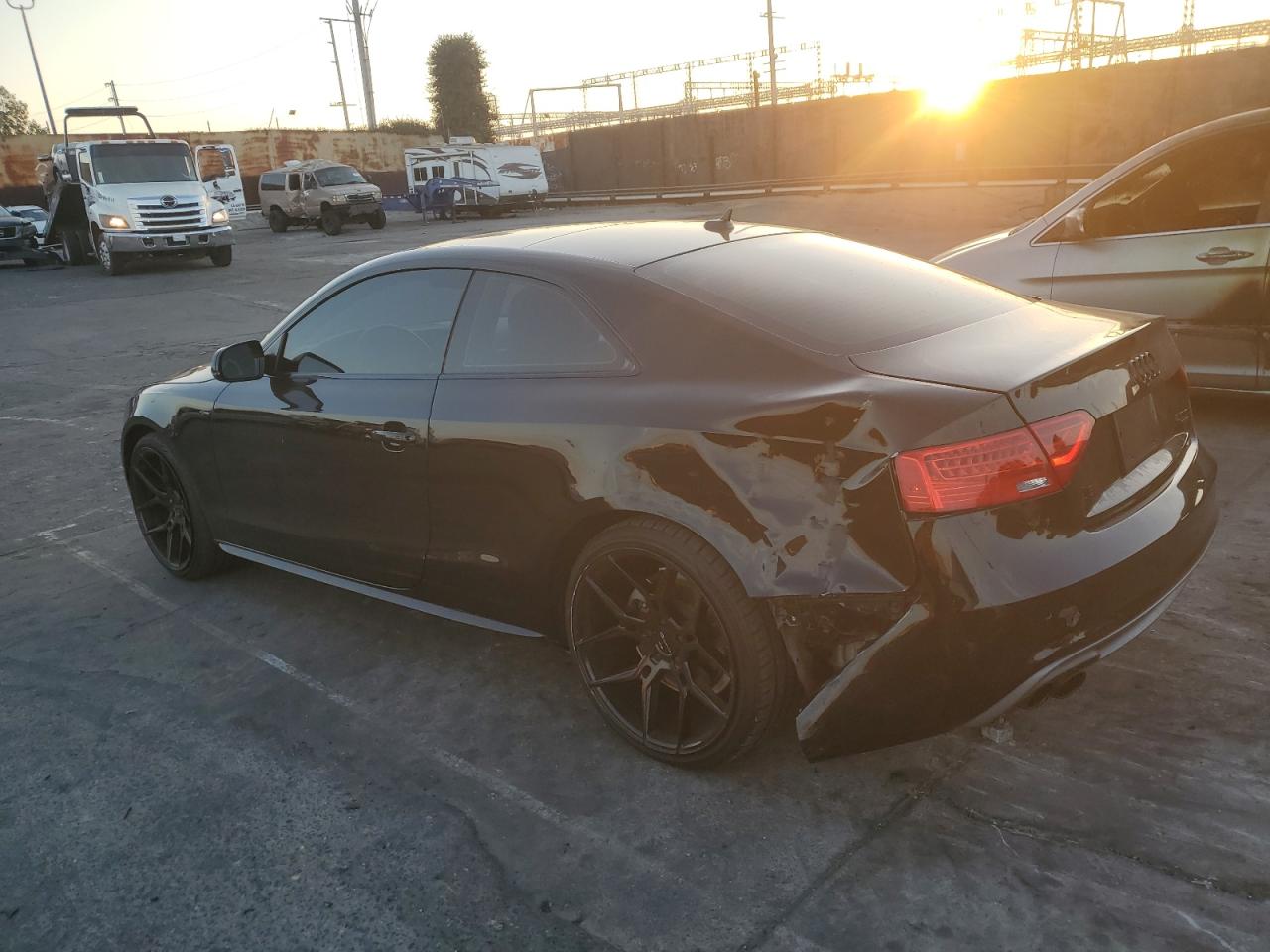 2015 Audi A5 VIN WAUMFAFR7FA024839 Copart auction photo, rear end / front end damage thumbnail 2