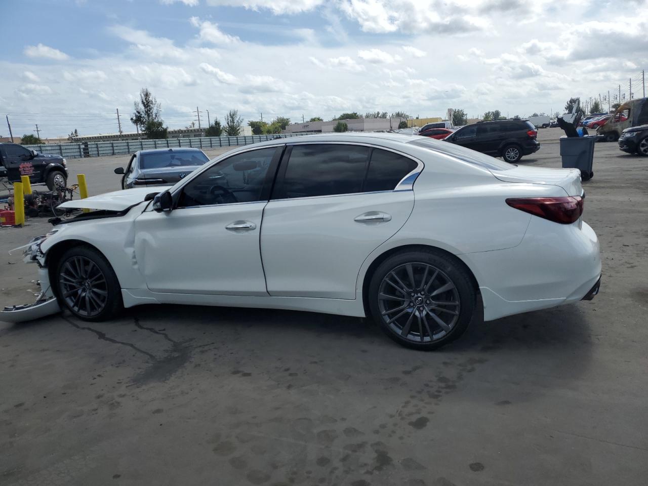 2021 Infiniti Q50 VIN JN1EV7BP4MM702608 Copart auction photo, front end damage thumbnail 2