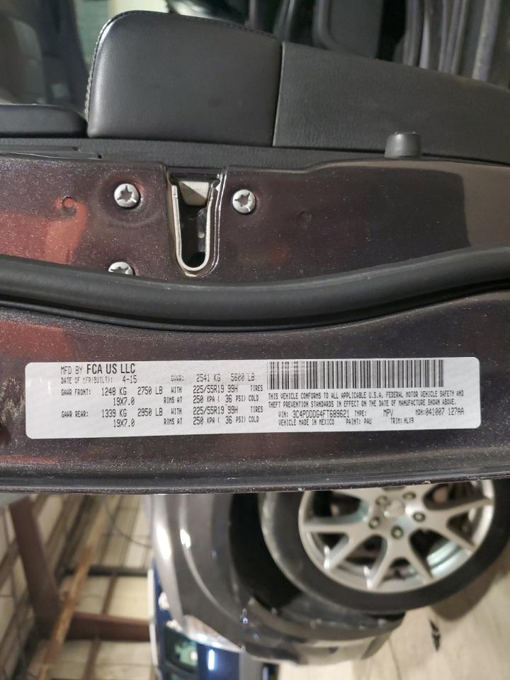 2015 Dodge Journey VIN 3C4PDDDG4FT689621 Copart auction photo, all over / undercarriage damage thumbnail 15
