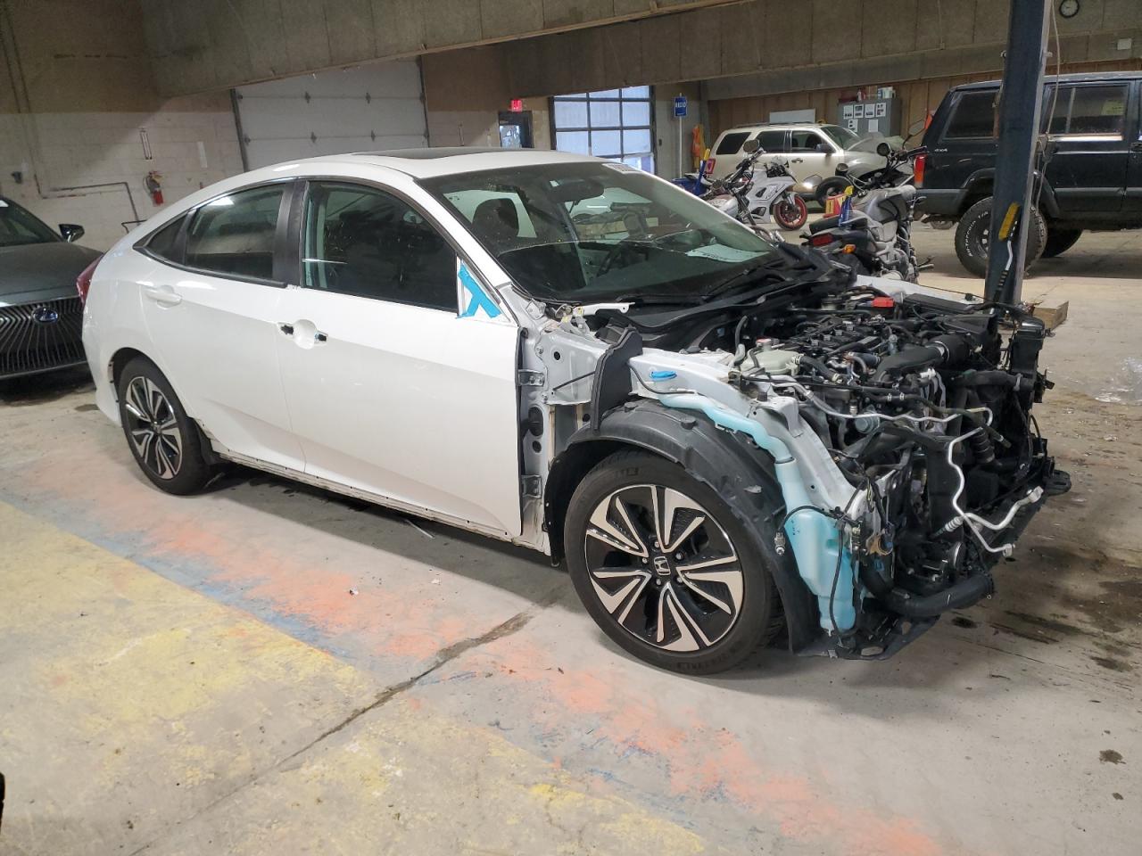 2017 Honda Civic VIN 19XFC1F33HE029066 Copart auction photo, front end / mechanical damage thumbnail 4