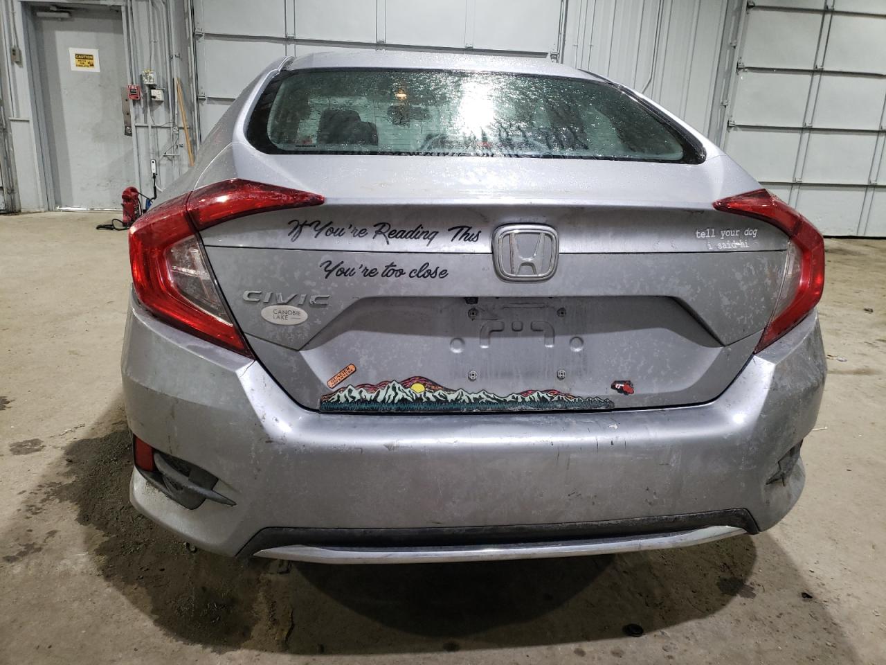 2020 Honda Civic VIN 2HGFC2F64LH502617 Copart auction photo, front end / side damage thumbnail 6