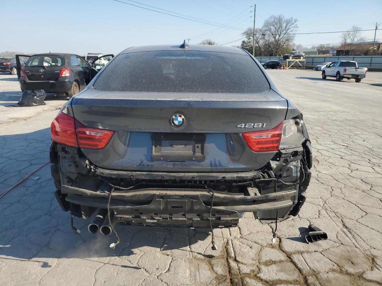 2015 BMW 4er VIN WBA4A9C52FD416219 Copart auction photo, rear end damage thumbnail 7