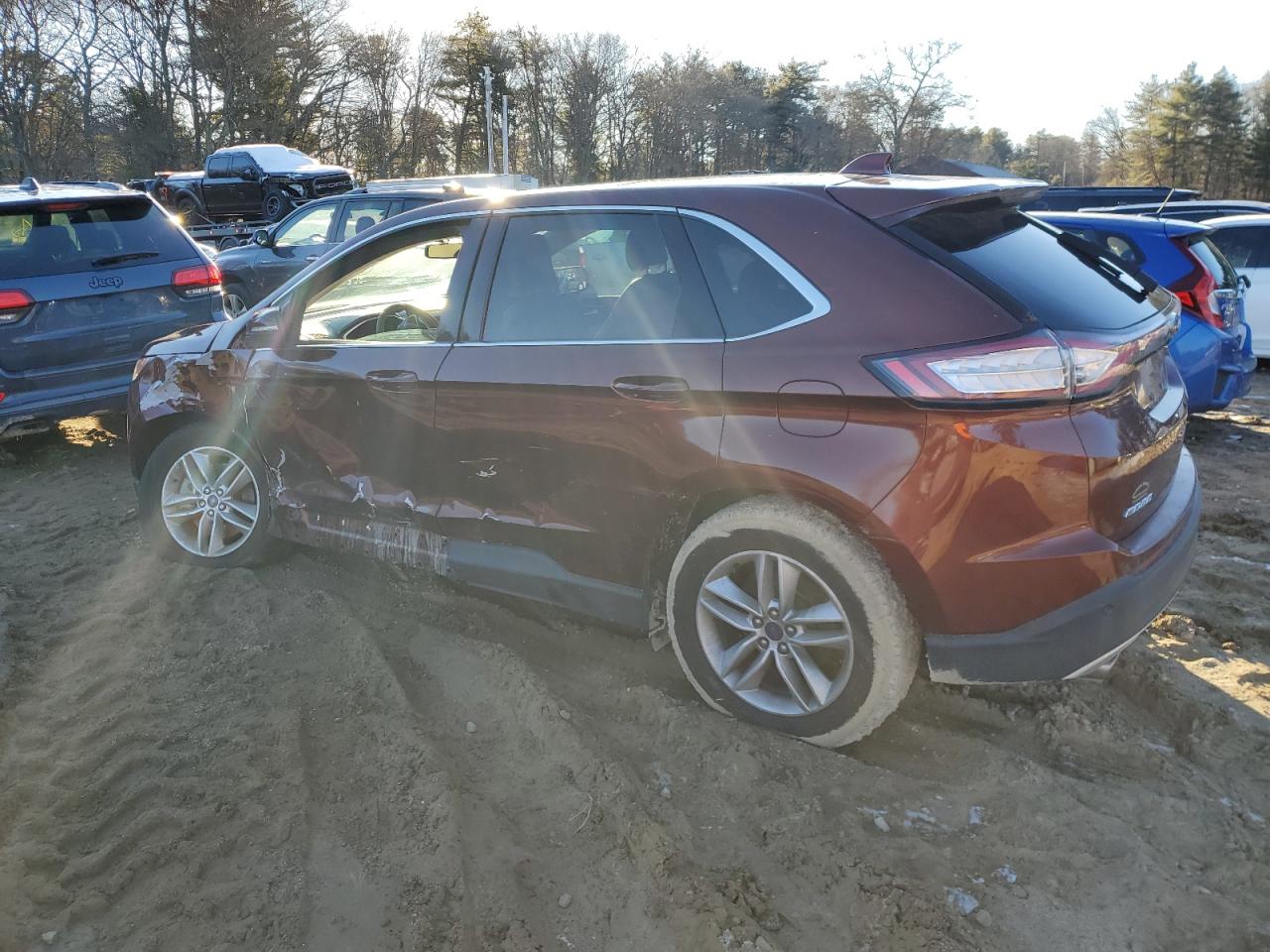 2016 Ford Edge VIN 2FMPK4J95GBC33096 Copart auction photo, side / front end damage thumbnail 2