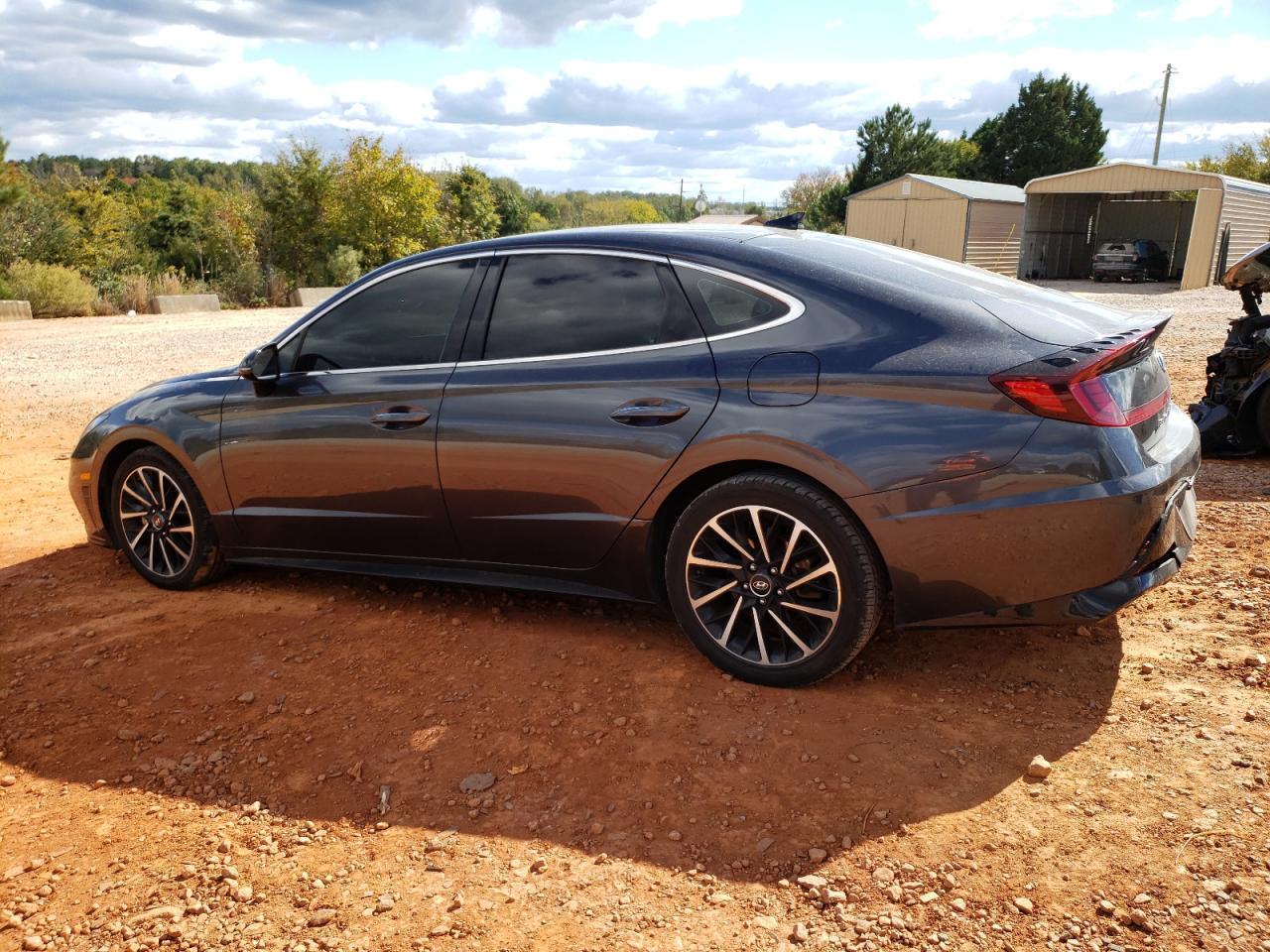 2020 Hyundai Sonata VIN 5NPEJ4J29LH004128 Copart auction photo, rear end / front end damage thumbnail 2