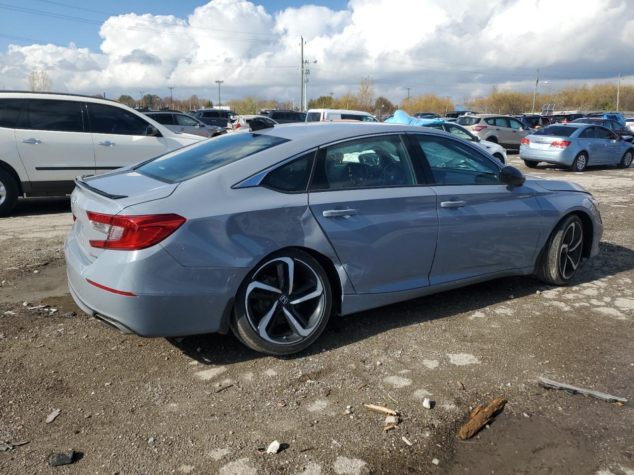 2022 Honda Accord VIN 1HGCV1F3XNA064491 Copart auction photo, rear end / minor dent/scratches damage thumbnail 3