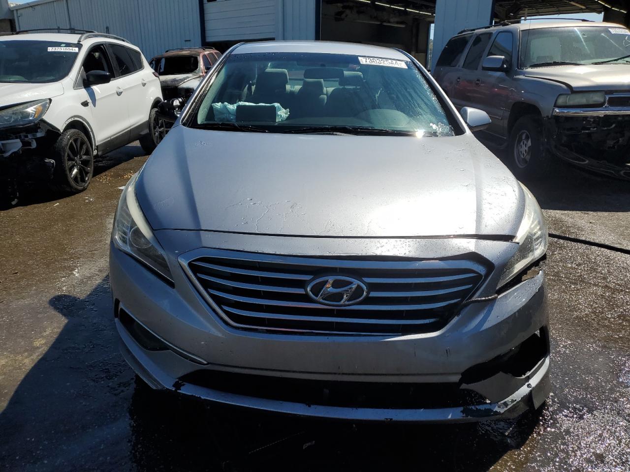 2015 Hyundai Sonata VIN 5NPE24AF7FH129083 Copart auction photo, front end / rear end damage thumbnail 5