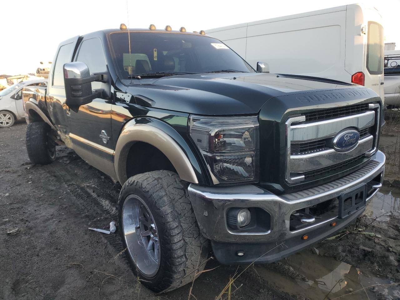 2012 Ford F350 VIN 1FT8W3BT1CED14208 Copart auction photo, side / rear end damage thumbnail 4