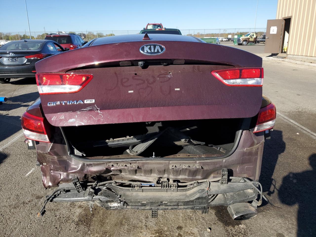 2020 KIA Optima VIN 5XXGT4L3XLG381295 Copart auction photo, rear end damage thumbnail 6