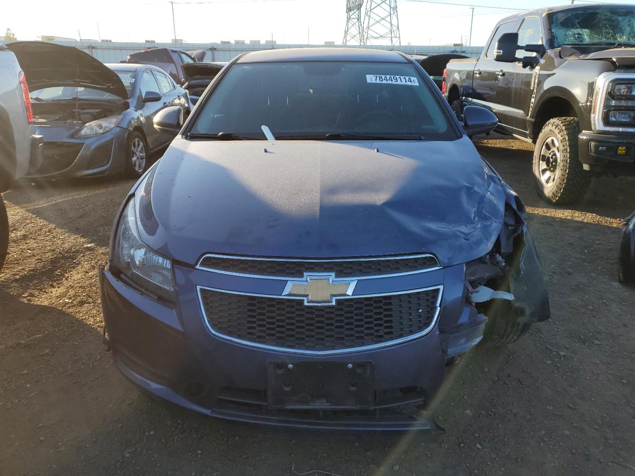2014 Chevrolet Cruze VIN 1G1PC5SB9E7370887 Copart auction photo, front end / side damage thumbnail 5