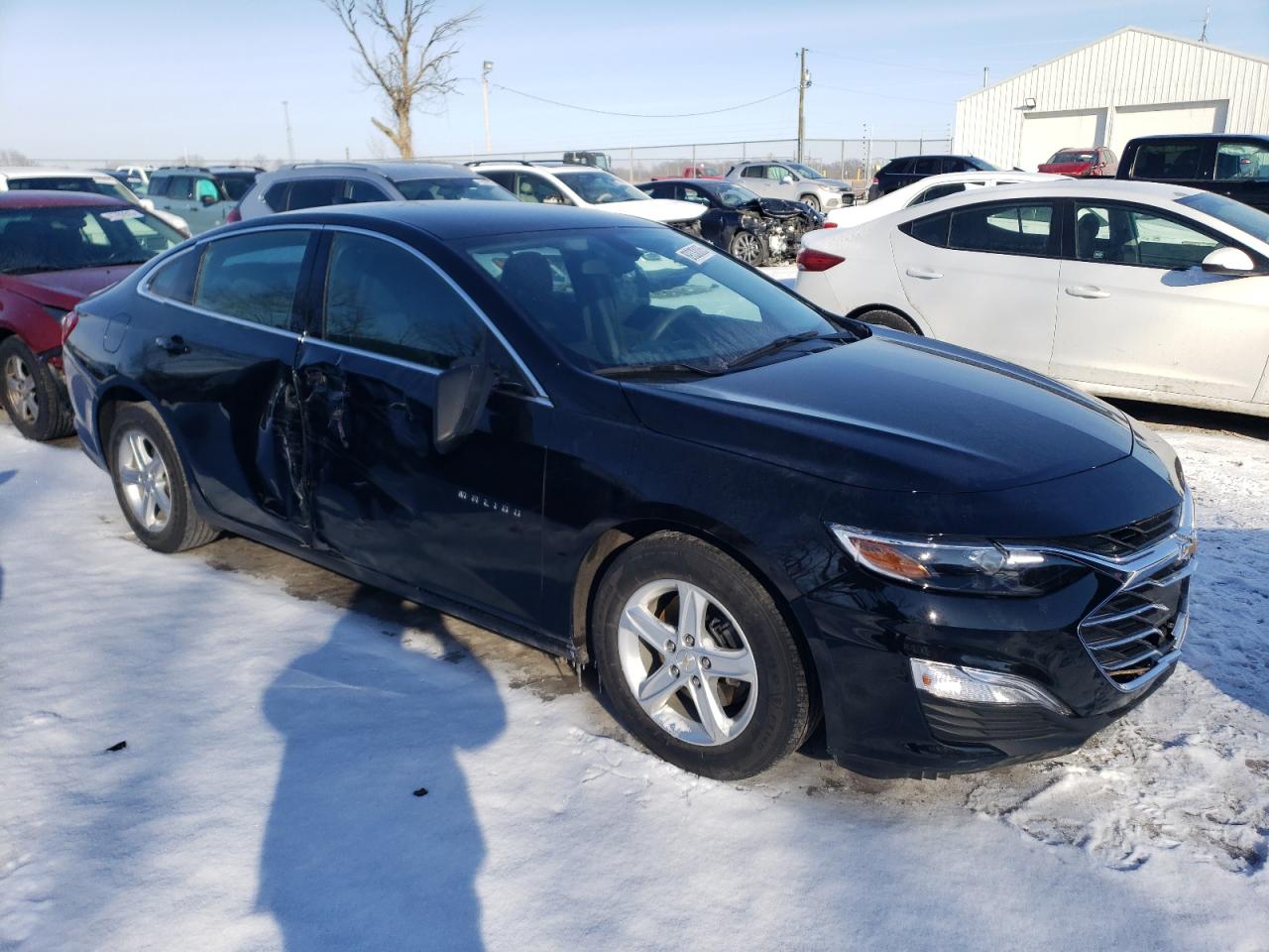 2022 Chevrolet Malibu VIN 1G1ZB5ST0NF190286 Copart auction photo, side / front end damage thumbnail 4