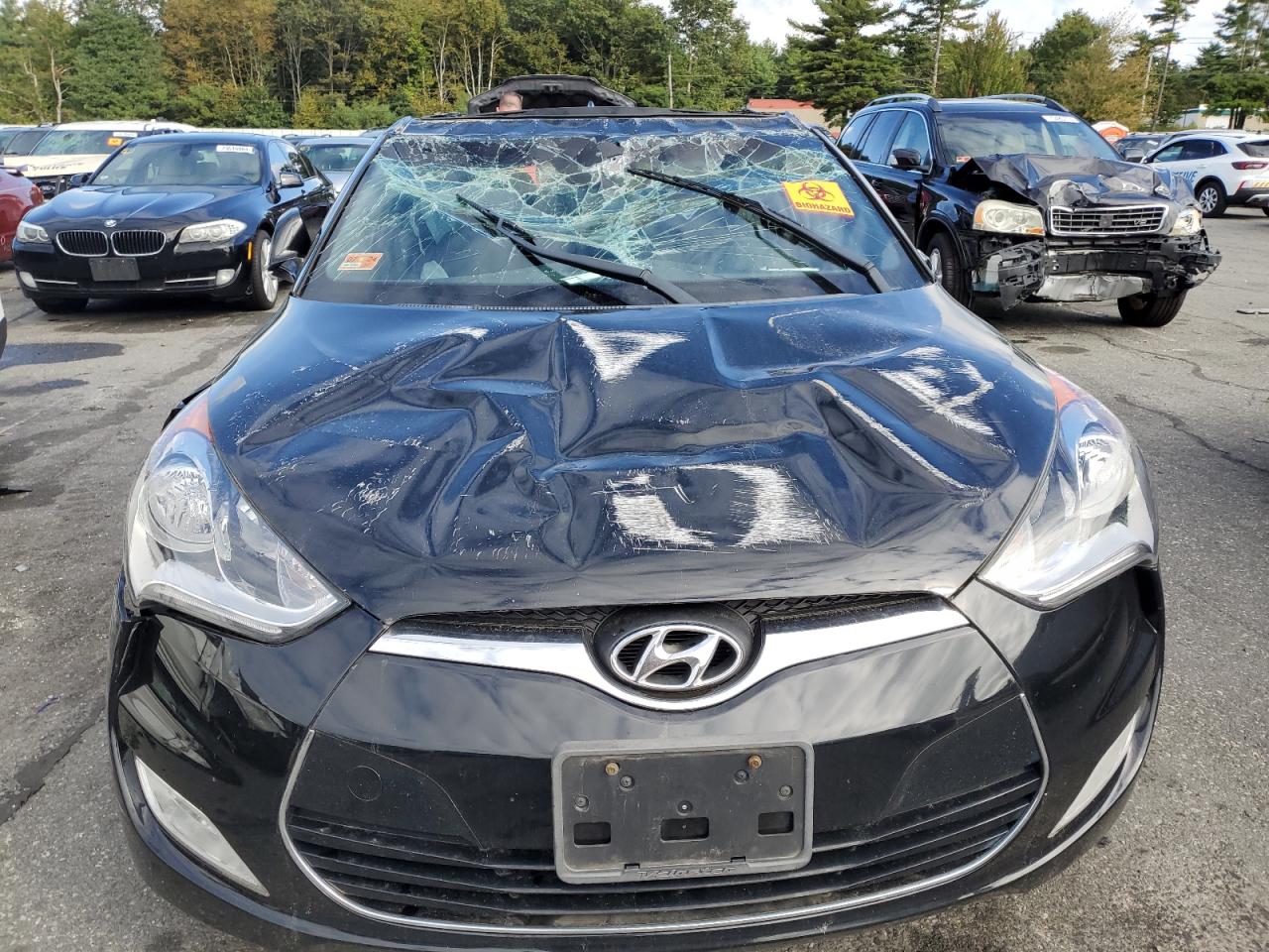 2017 Hyundai Veloster VIN KMHTC6AD2HU323166 Copart auction photo, all over damage thumbnail 5