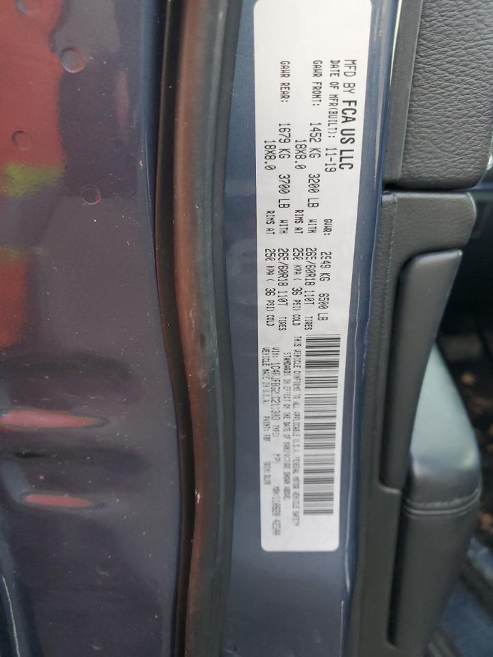 2020 Jeep Grand Cherokee VIN 1C4RJFBG2LC211303 Copart auction photo, biohazard/chemical / front end damage thumbnail 12