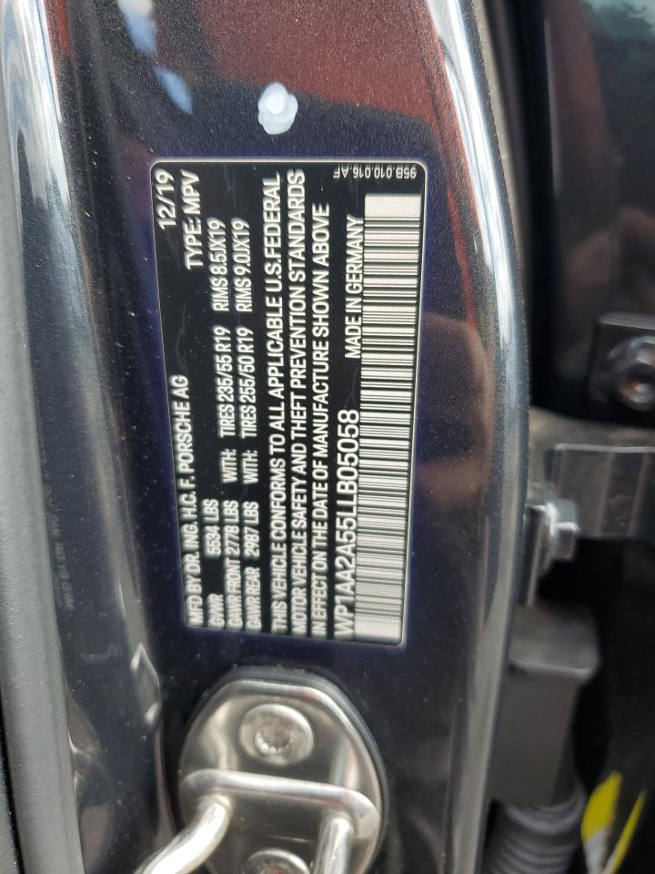 2020 Porsche Macan VIN WP1AA2A55LLB05058 Copart auction photo, front end damage thumbnail 12