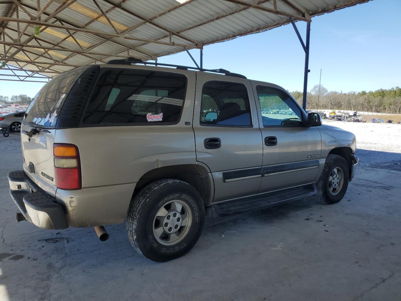 2001 Chevrolet Tahoe VIN 1GNEC13T61R150725 Copart auction photo, burn damage thumbnail 3