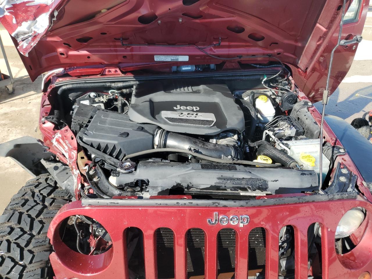 2013 Jeep Wrangler VIN 1C4AJWAGXDL523613 Copart auction photo, front end damage thumbnail 12