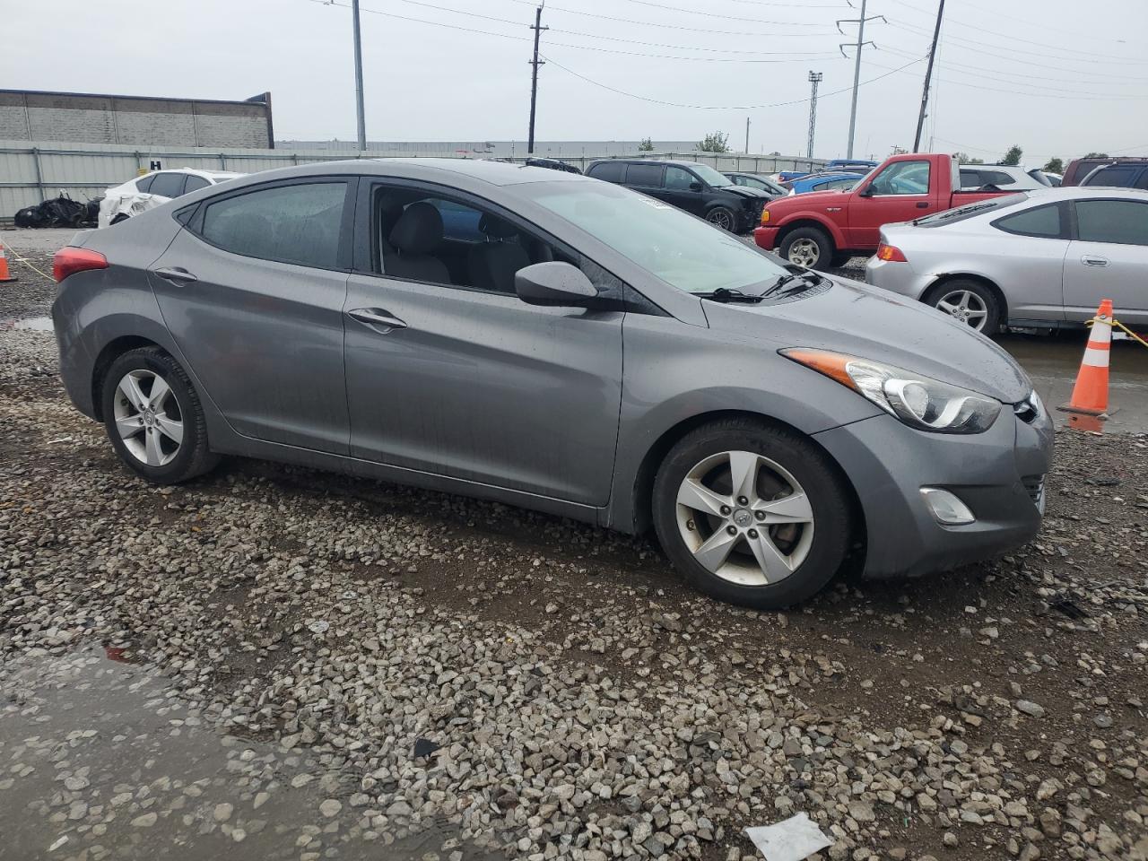 2013 Hyundai Elantra VIN 5NPDH4AE2DH185690 Copart auction photo, vandalism damage thumbnail 4