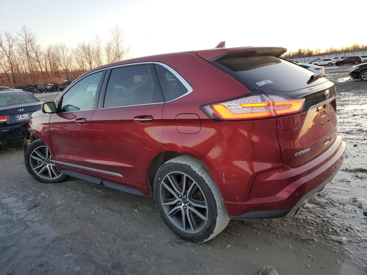 2019 Ford Edge VIN 2FMPK4K94KBB35054 Copart auction photo, front end / side damage thumbnail 2