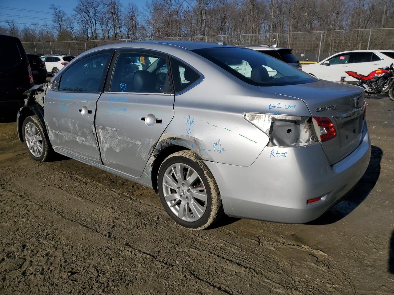 2014 Nissan Sentra VIN 3N1AB7AP1EY328109 Copart auction photo, front end / side damage thumbnail 2