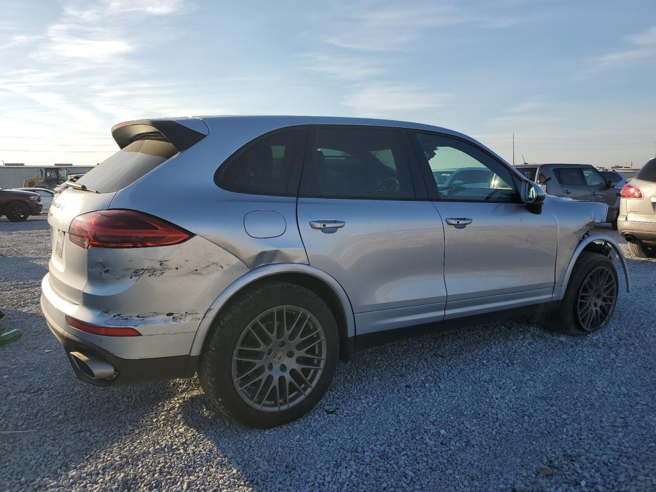 2017 Porsche Cayenne VIN WP1AA2A21HKA87497 Copart auction photo, front end / side damage thumbnail 3