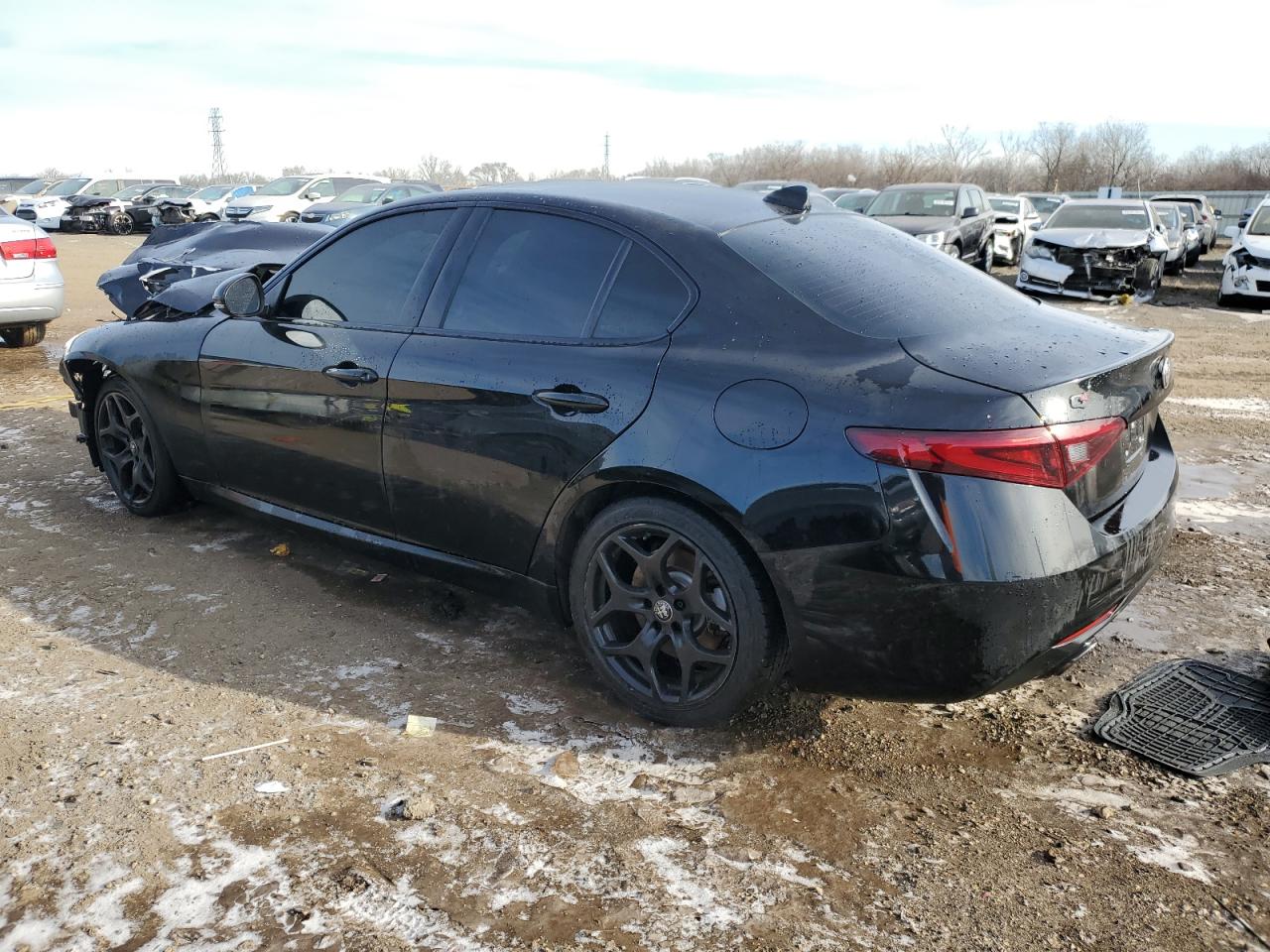 2021 Alfa Romeo Giulia VIN ZARFANANXM7648317 Copart auction photo, front end damage thumbnail 2