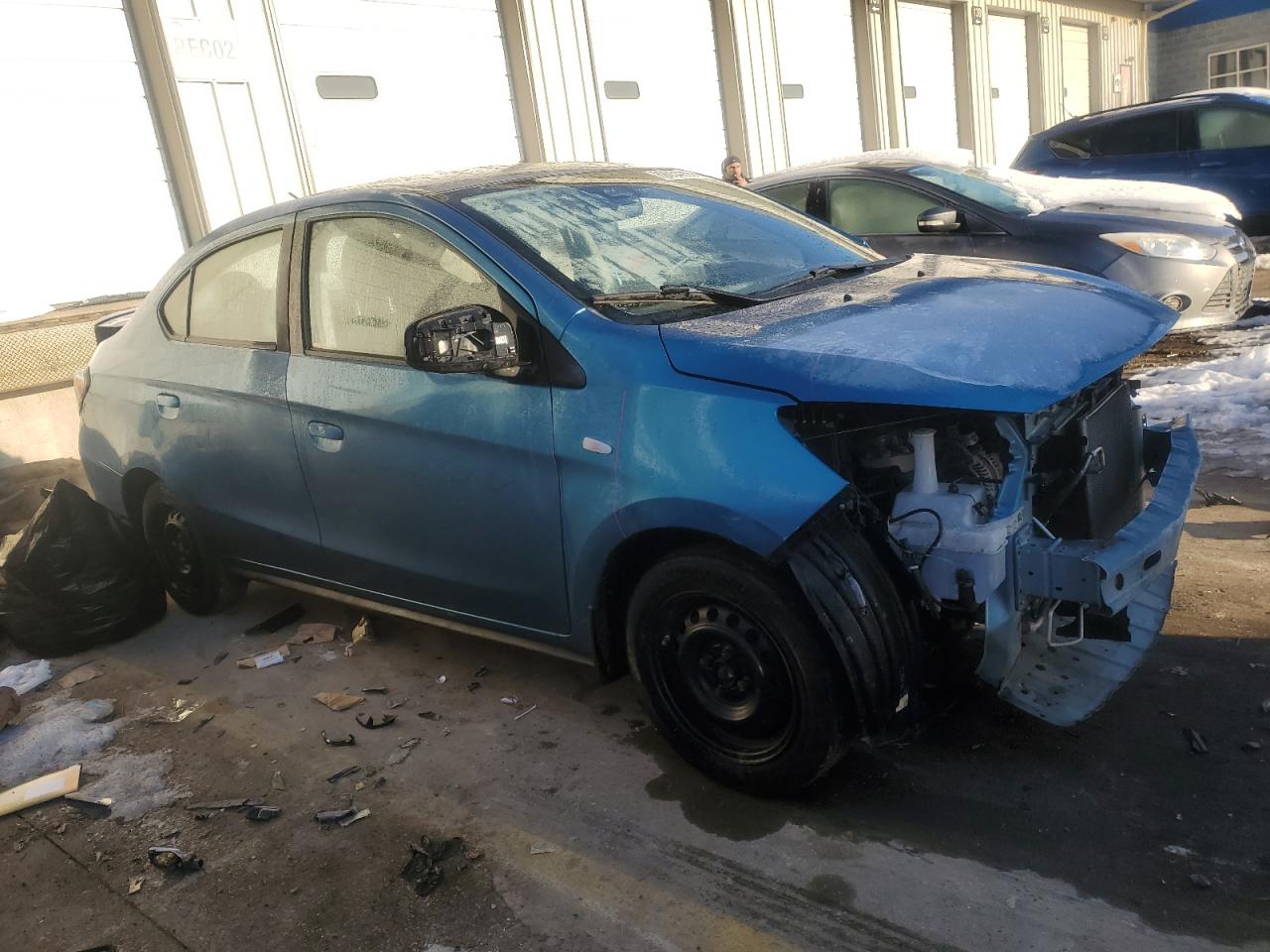 2021 Mitsubishi Mirage VIN ML32FUFJ7MHF00913 Copart auction photo, front end damage thumbnail 4