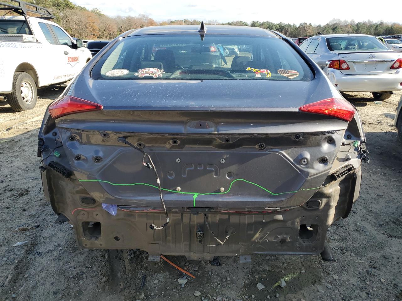 2017 Honda Civic VIN 2HGFC2F7XHH572249 Copart auction photo, all over damage thumbnail 6