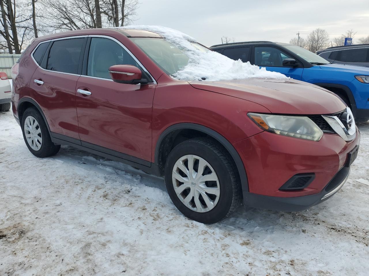 2014 Nissan Rogue VIN 5N1AT2MK4EC774627 Copart auction photo, front end / side damage thumbnail 4