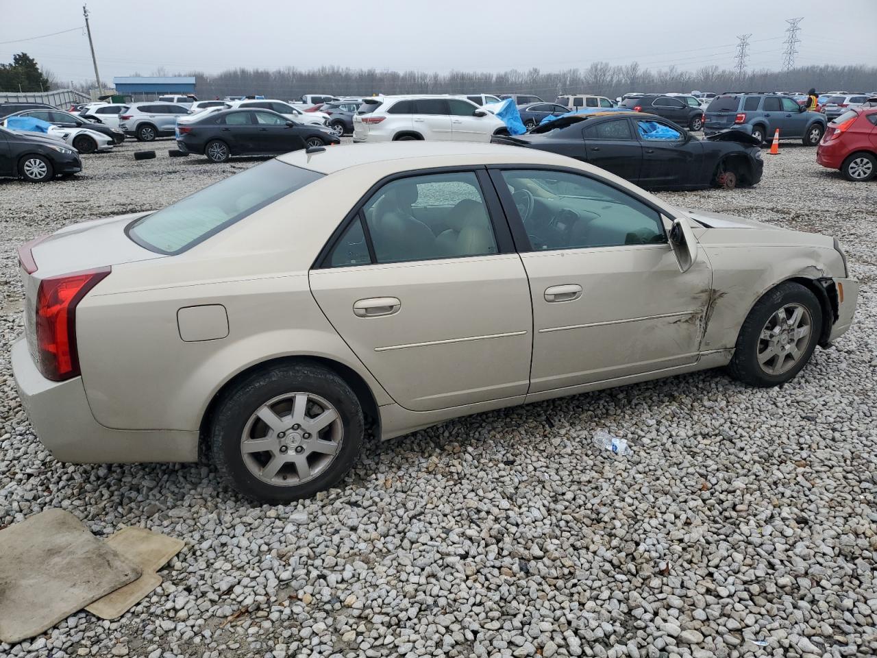 2007 Cadillac CTS VIN 1G6DM57T070106531 Copart auction photo, side damage thumbnail 3