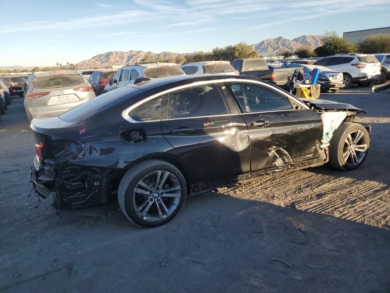 2019 BMW 4er VIN WBA4J3C59KBL08361 Copart auction photo, all over damage thumbnail 3