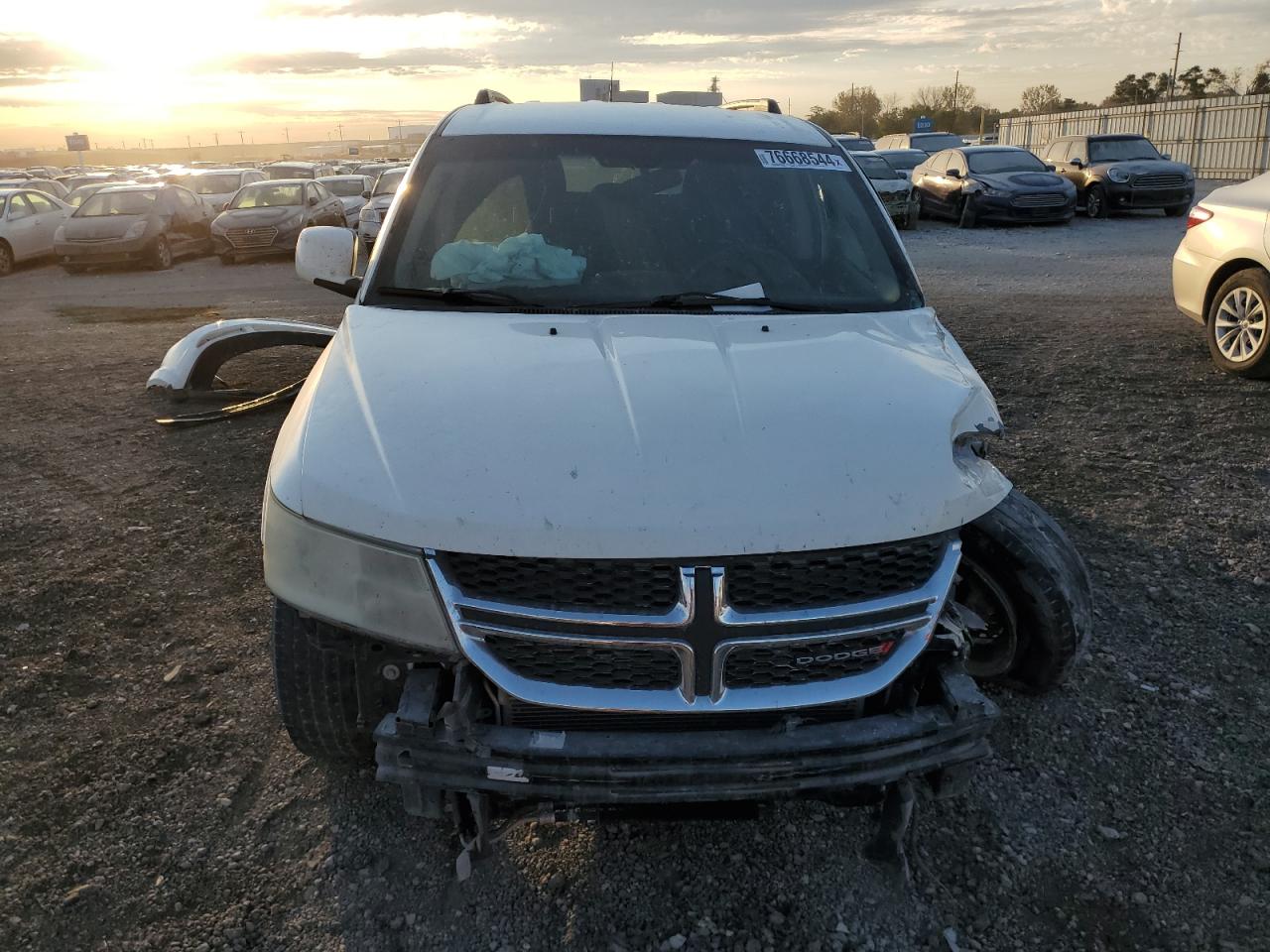 2011 Dodge Journey VIN 3D4PG1FG9BT520274 Copart auction photo, front end / side damage thumbnail 5