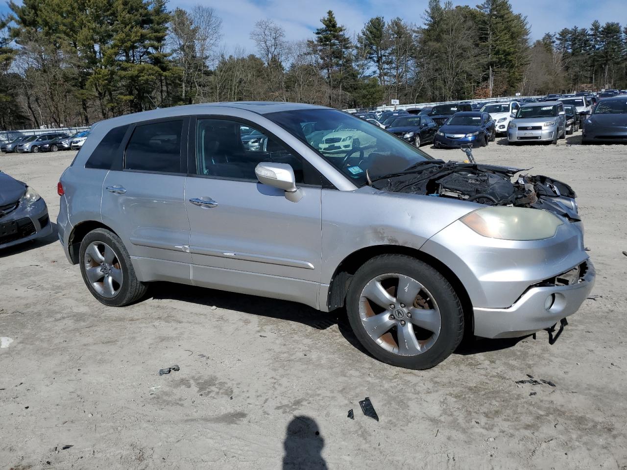 2007 Acura RDX VIN 5J8TB18267A005325 Copart auction photo, front end / burn - engine damage thumbnail 4