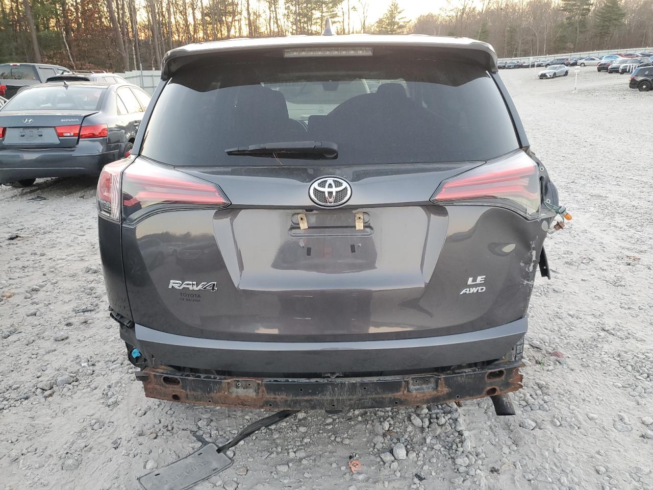 2017 Toyota RAV 4 VIN 2T3BFREV5HW693820 Copart auction photo, rear end / side damage thumbnail 6