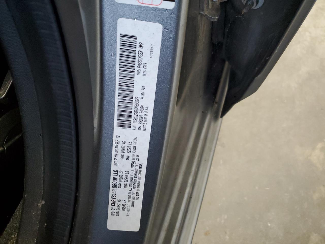 2013 Dodge Avenger VIN 1C3CDZAB6DN558826 Copart auction photo, front end damage thumbnail 13