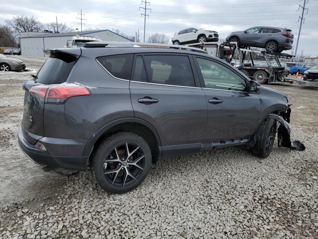 2018 Toyota RAV 4 VIN JTMJFREV8JJ748437 Copart auction photo, front end / side damage thumbnail 3