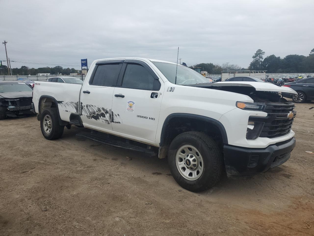 2024 Chevrolet Silverado VIN 1GC4YSEY8RF271077 Copart auction photo, side damage thumbnail 4