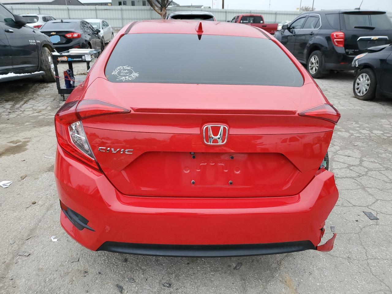 2017 Honda Civic VIN 2HGFC1F73HH640644 Copart auction photo, rear end damage thumbnail 6
