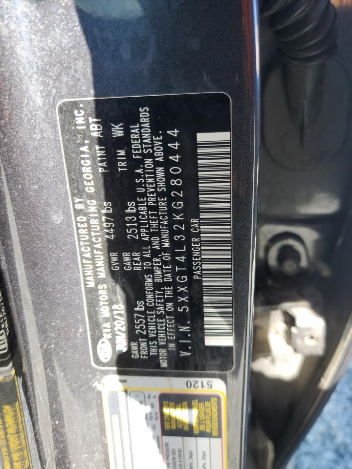 2019 KIA Optima VIN 5XXGT4L32KG280444 Copart auction photo, front end / side damage thumbnail 13