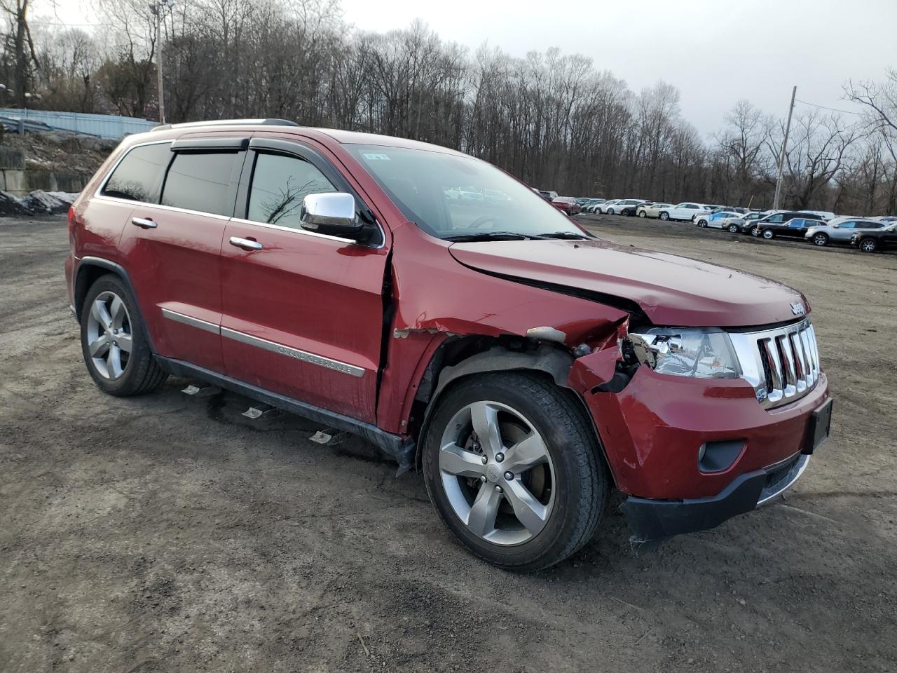 2013 Jeep Grand Cherokee VIN 1C4RJFCT1DC655723 Copart auction photo, front end / side damage thumbnail 4