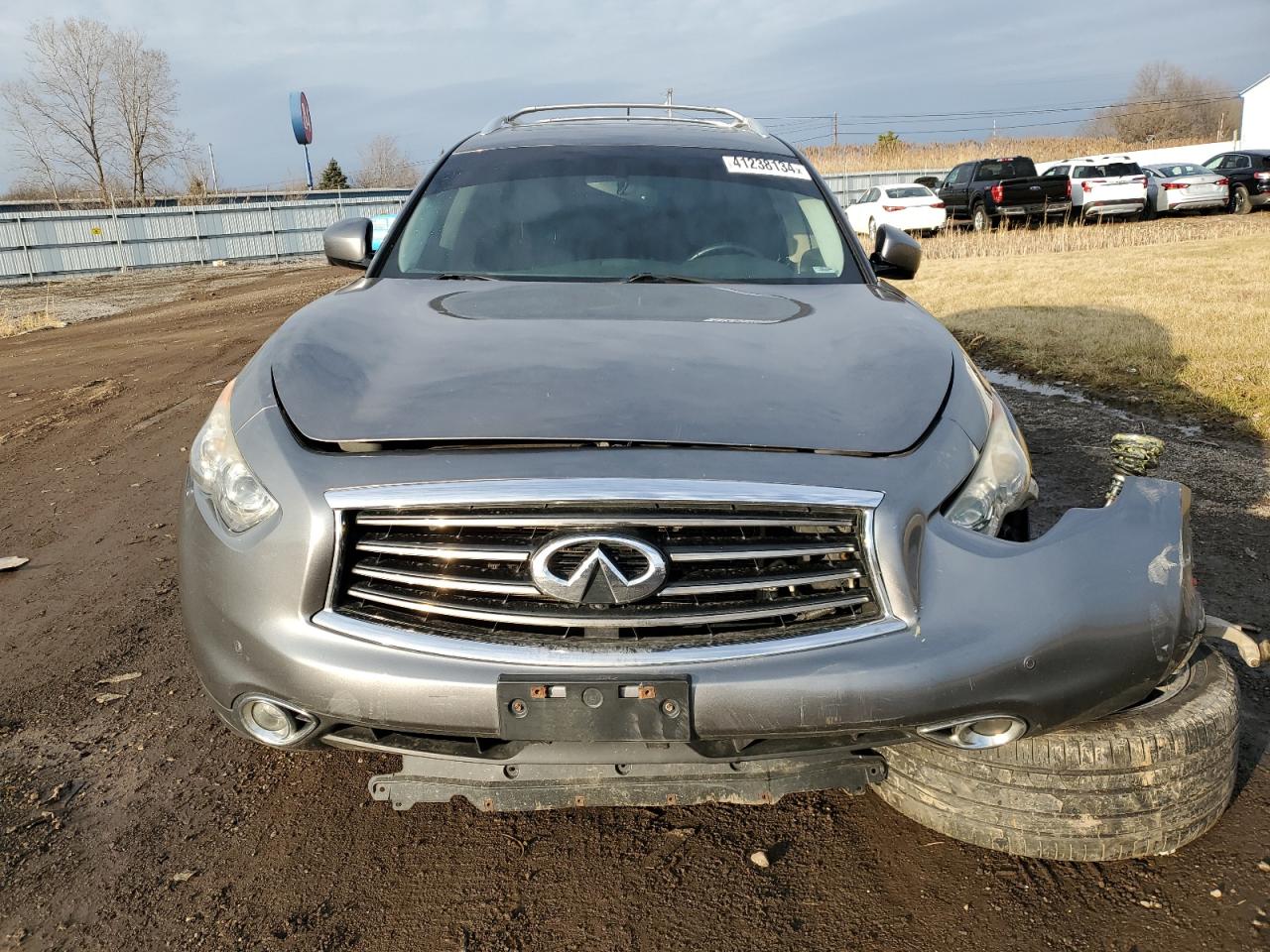 2014 Infiniti QX70 VIN JN8CS1MW9EM410604 Copart auction photo, front end / rear end damage thumbnail 5