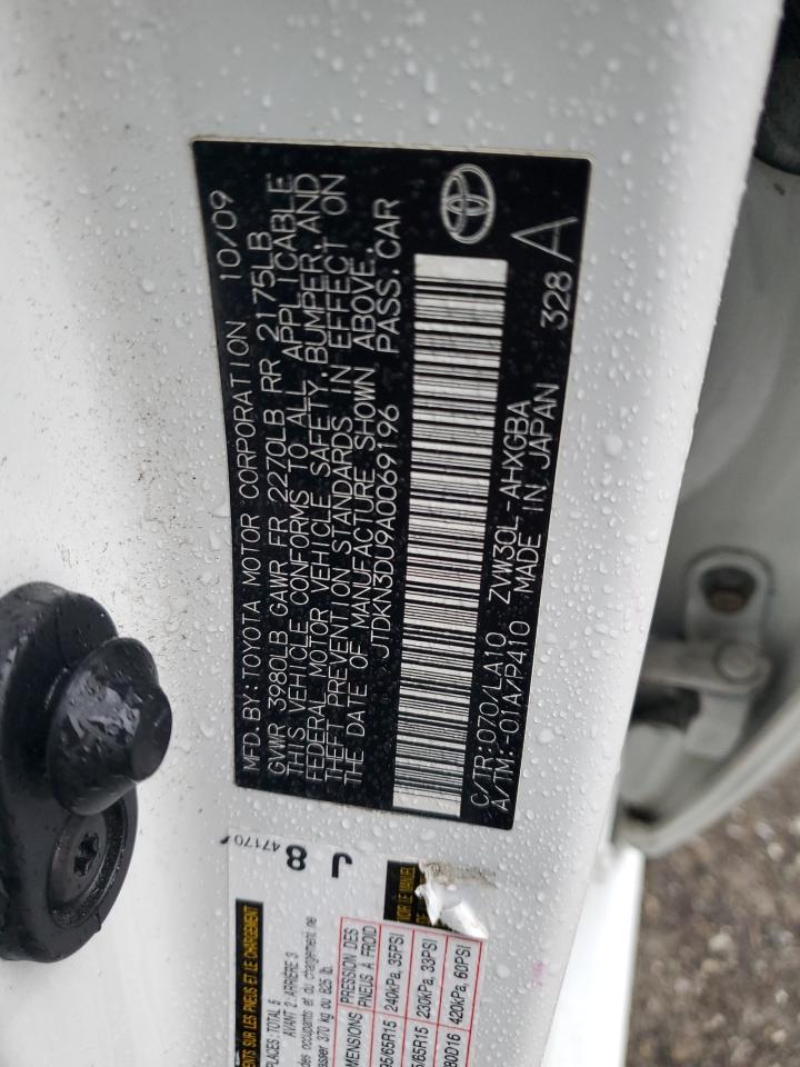 2010 Toyota Prius VIN JTDKN3DU9A0069196 Copart auction photo, front end damage thumbnail 15