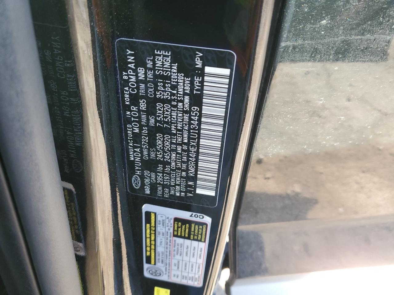 2020 Hyundai Palisade VIN KM8R44HEXLU134459 Copart auction photo, front end damage thumbnail 14