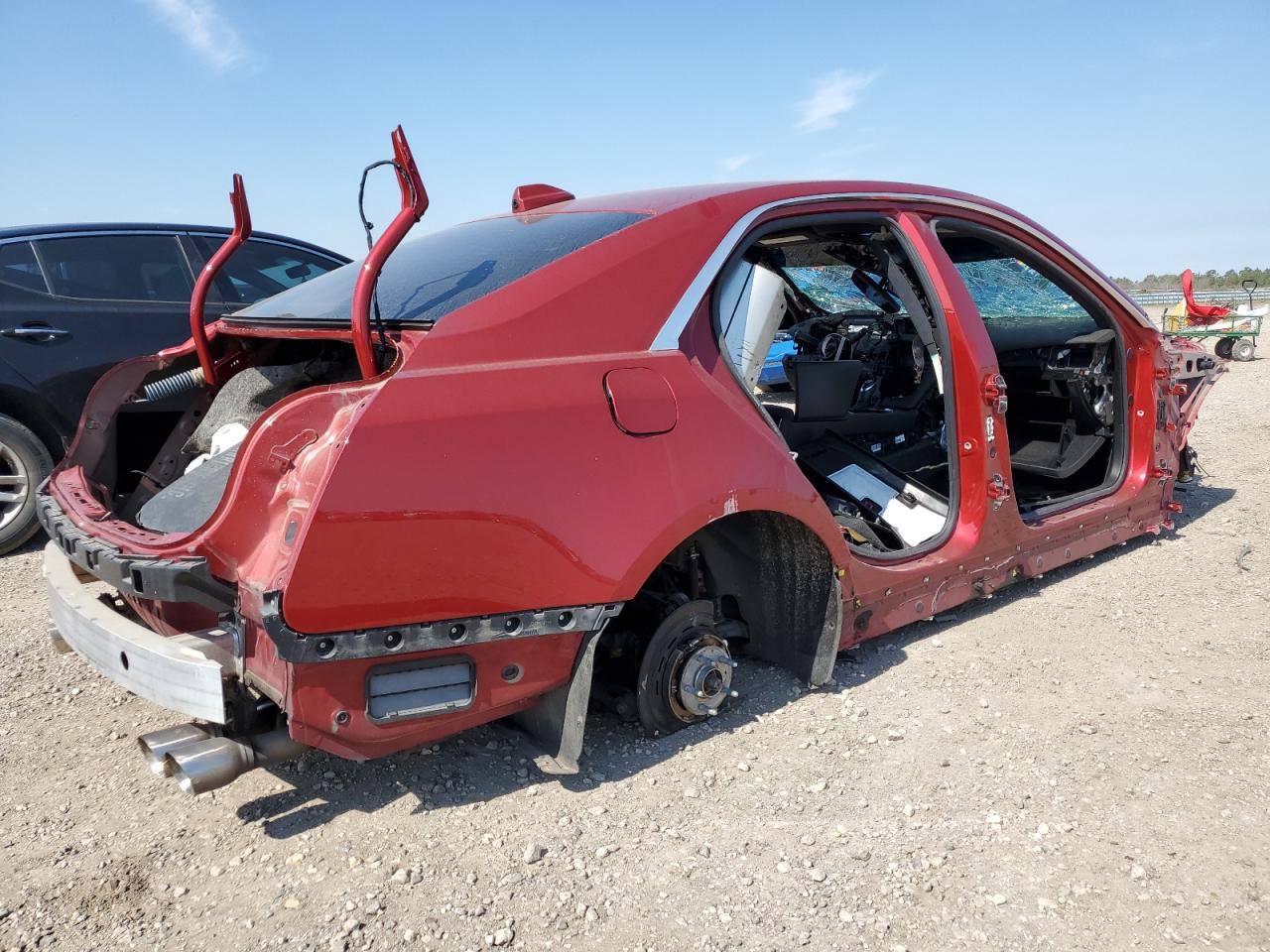 2017 Cadillac CTS VIN 1G6A15S68H0143292 Copart auction photo, stripped / vandalism damage thumbnail 3